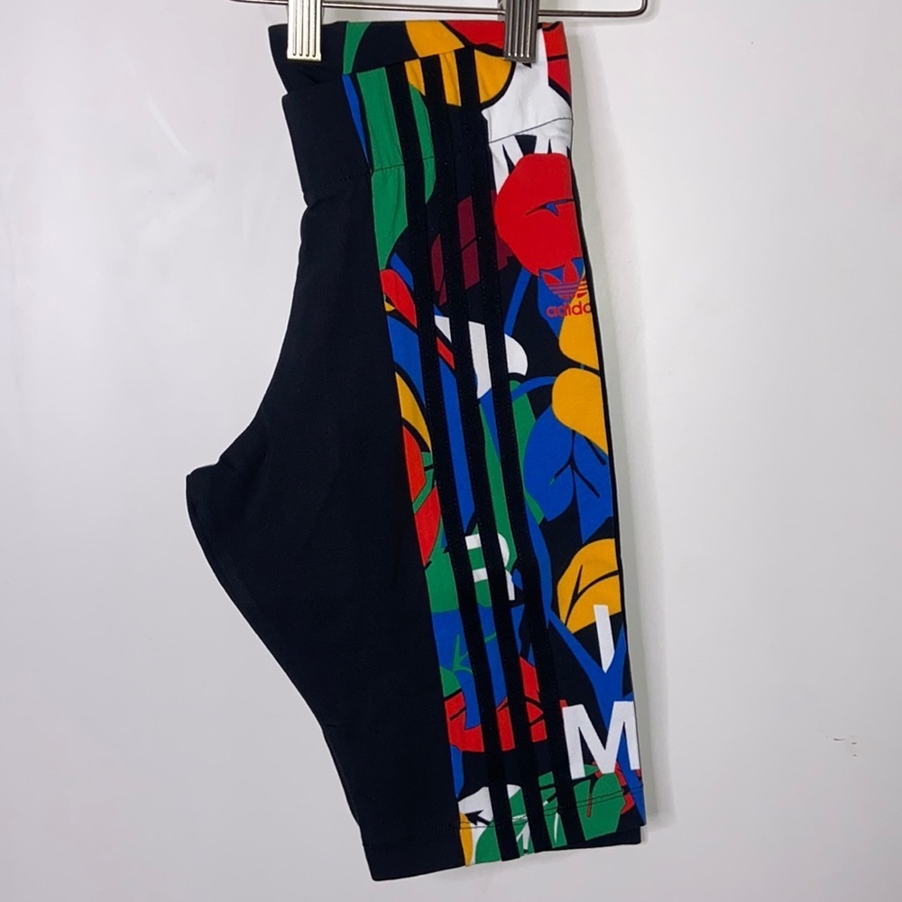 adidas Women's Athletic Biker Shorts - Black and Multicolor